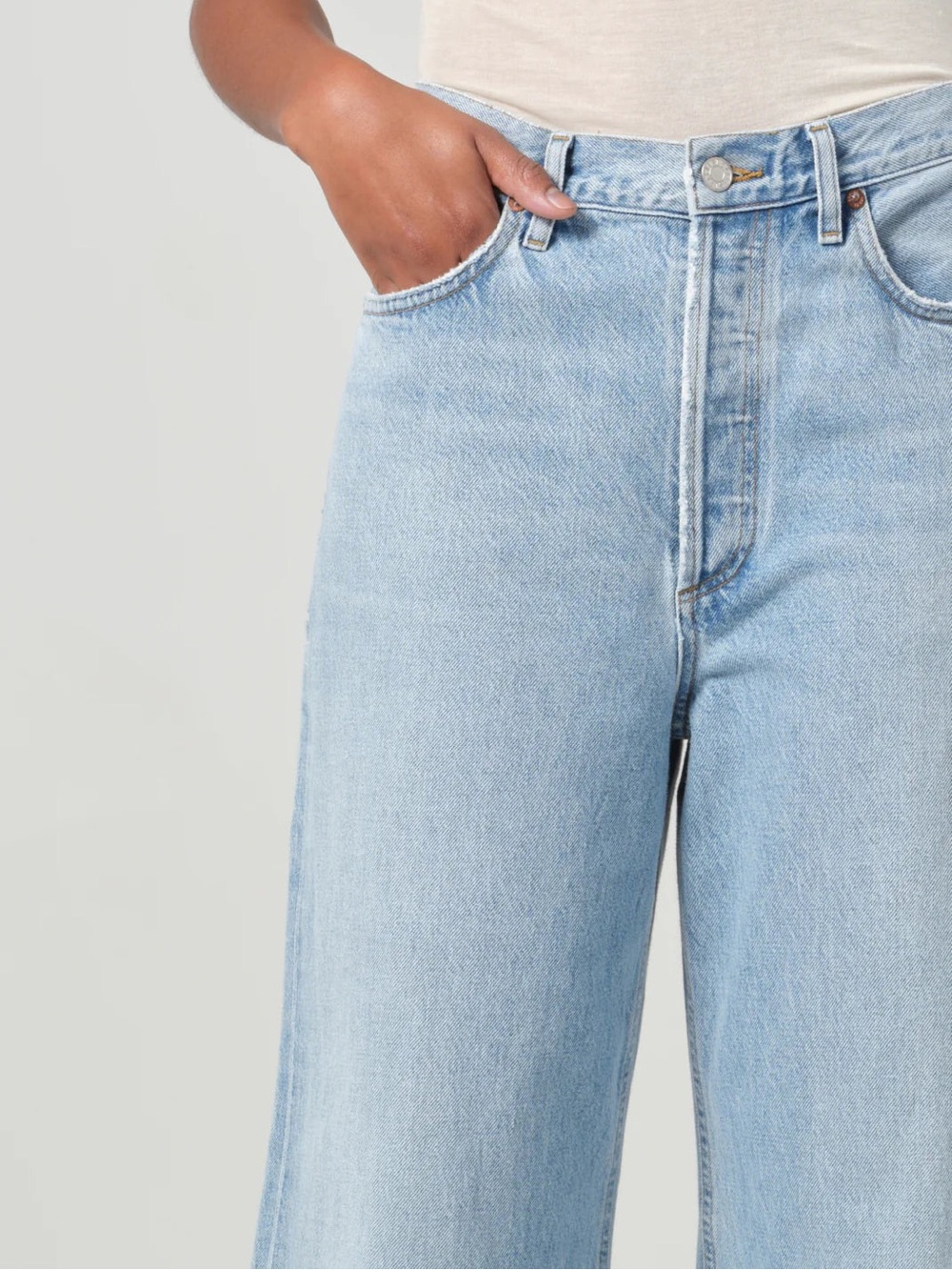 NWT Agolde Dame Wide Leg Jeans 25 No Conflict - Picture 3 of 12